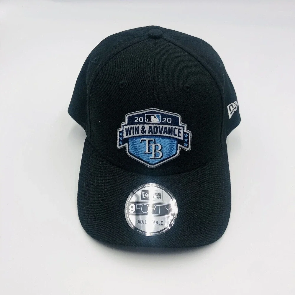 New Era 9FORTY Tampa Bay Rays 2020 Win & Advance Postseason Hat Black Adjustable
